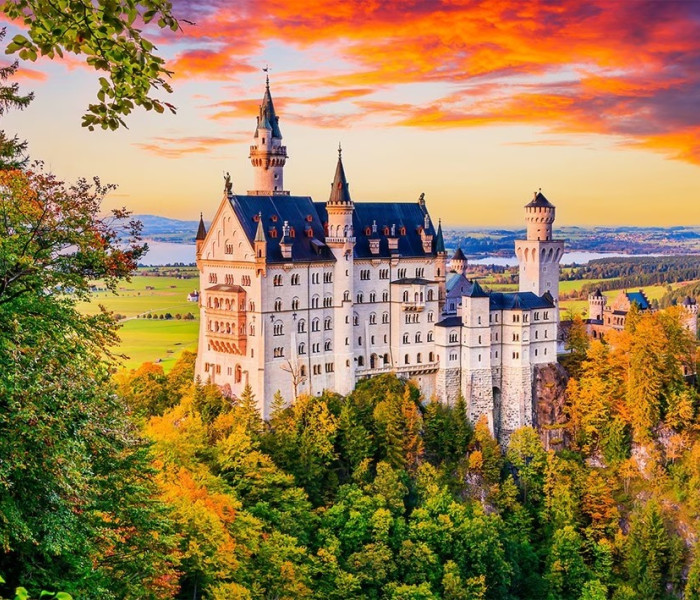 Puzzle - Enjoy - Neuschwanstein kastély ősszel Németországban