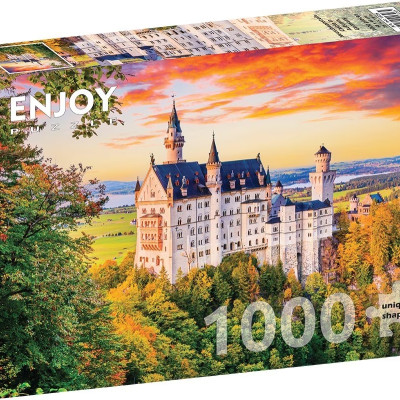 Neuschwanstein kastély ősszel Németországban