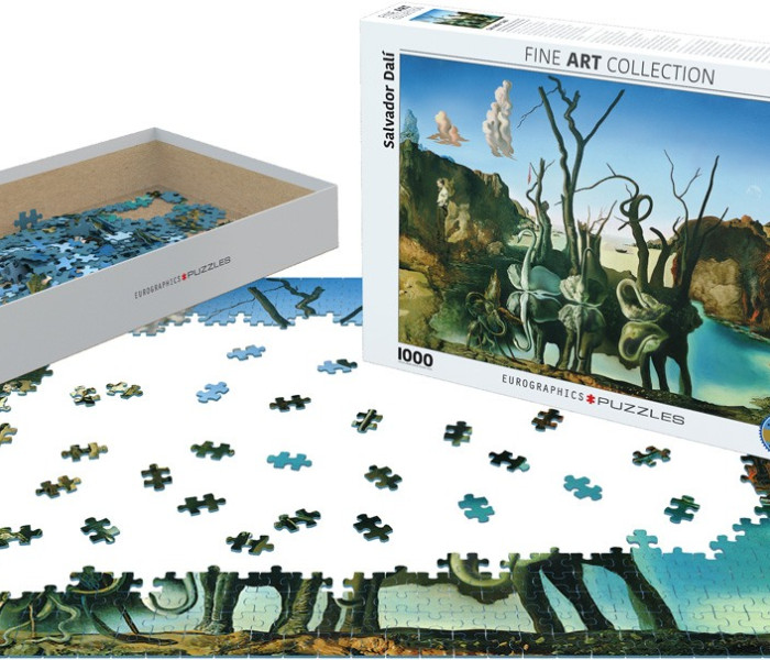 Puzzle - Eurographics - Salvador Dalí hattyúi elefántok tükörképei
