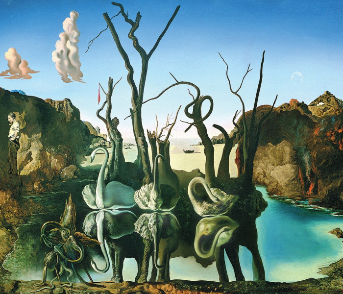 Puzzle - Eurographics - Salvador Dalí hattyúi elefántok tükörképei