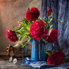 Puzzle - Grafika - Vörös pünkösdi rózsák