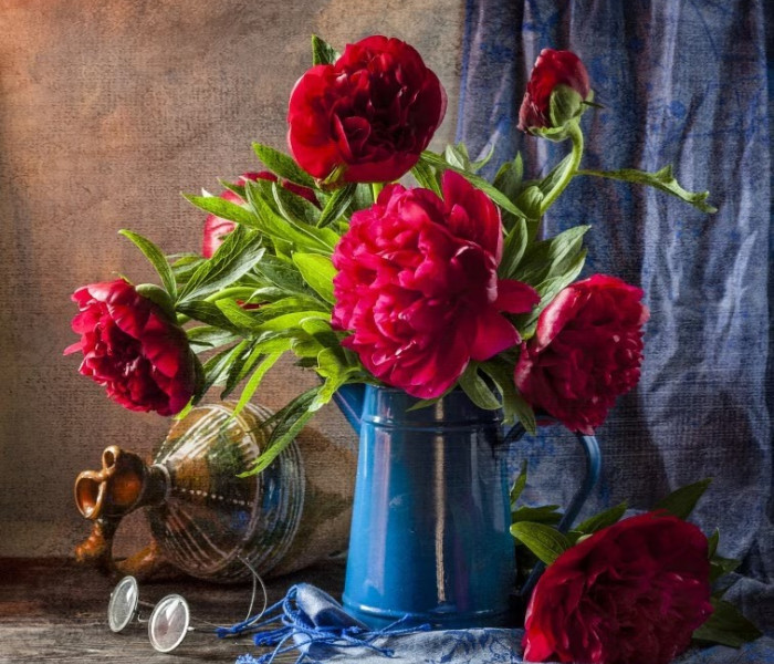 Puzzle - Grafika - Vörös pünkösdi rózsák