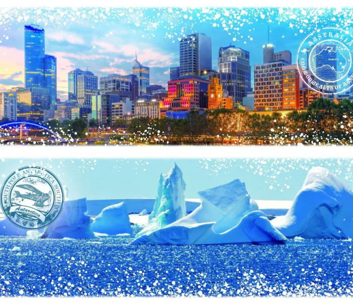 Puzzle - Grafika - Utazás a világ körül - Ausztrália, Antarktisz