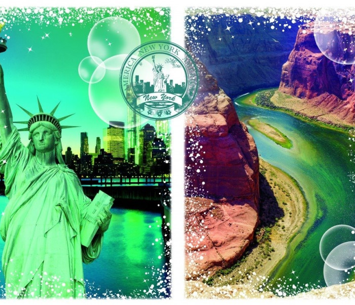 Puzzle - Grafika - Utazás a világ körül - Amerikai Egyesült Államok