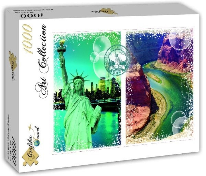 Puzzle - Grafika - Utazás a világ körül - Amerikai Egyesült Államok