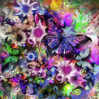 Puzzle - Grafika - Virágok és pillangók