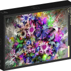 Puzzle - Grafika - Virágok és pillangók