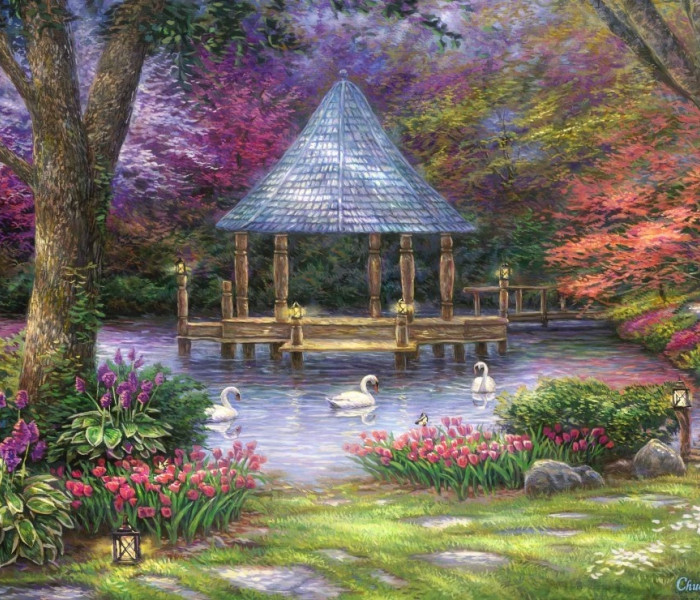 Puzzle - Grafika - Hattyúk tava