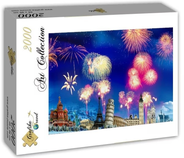 Puzzle - Grafika - Újév a világ körül