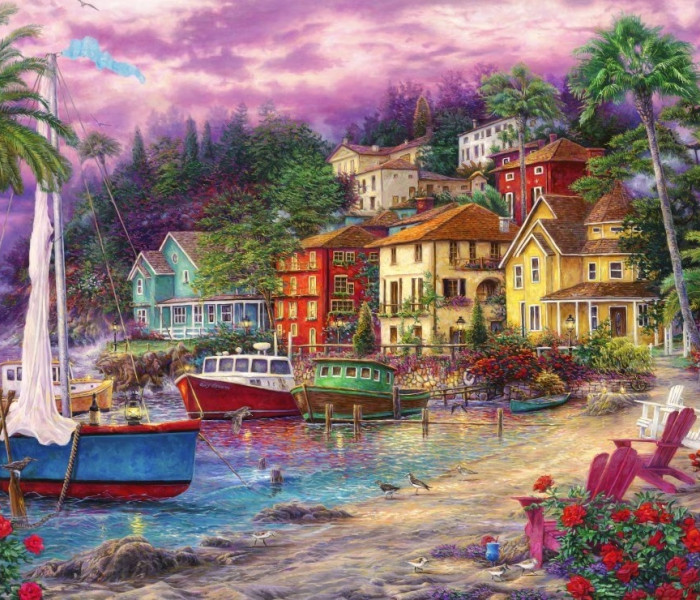 Puzzle - Grafika - Az aranypartokon