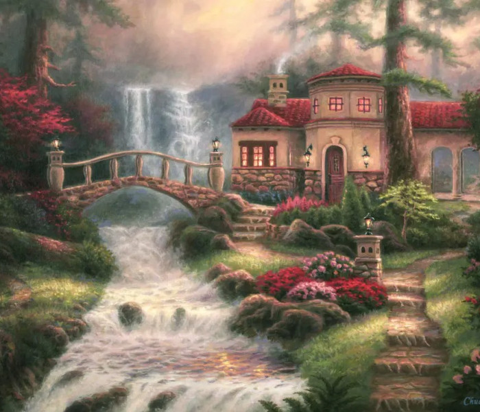 Puzzle - Grafika - Vízesések a Sierra folyón