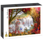 Puzzle - Grafika - Vízesés a mély erdőben