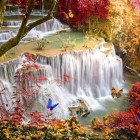 Puzzle - Grafika - Vízesés a mély erdőben