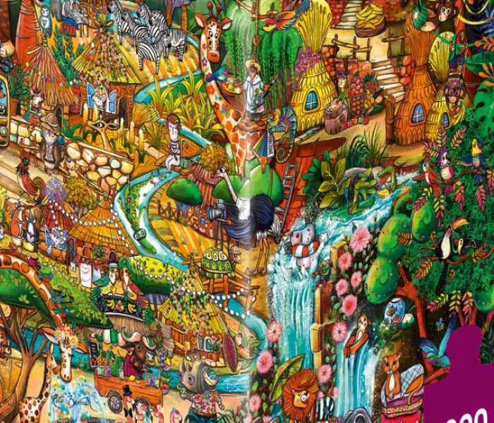 Puzzle - Heye - Egzotikus szafari - Triangular puzzle