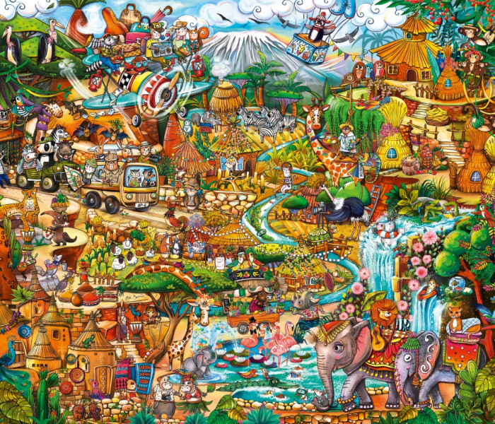 Puzzle - Heye - Egzotikus szafari - Triangular puzzle