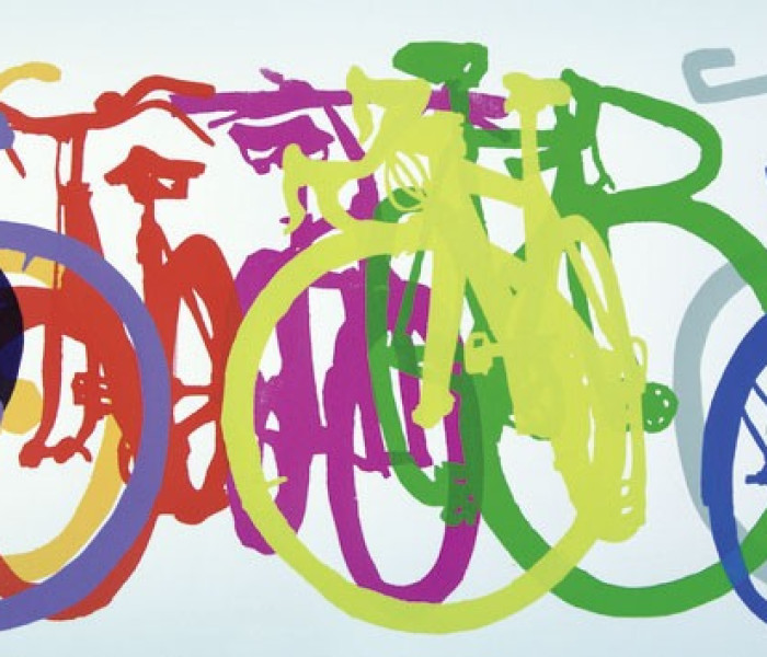 Puzzle - Heye - Kerékpáros művészet: Színsorozat - Panoramatikus Puzzle