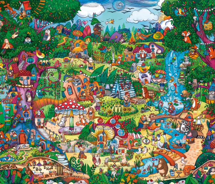 Puzzle - Heye - Foresta magica - Triangular puzzle