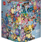 Puzzle - Heye - Maszkok - Triangular Puzzle