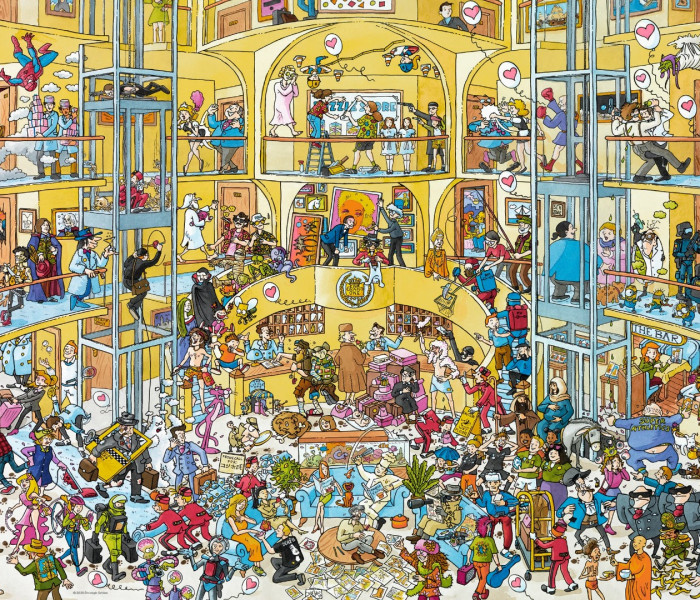 Puzzle - Heye - Szállodai élet- Triangular puzzle