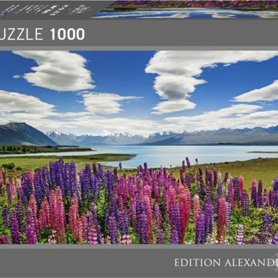 Tekapo-tó, Új-Zéland - Panoramatikus Puzzle