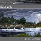 Puzzle - Heye - Elefántcsorda - Panoramatikus Puzzle