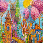 Puzzle - Heye - Rózsaszín fák