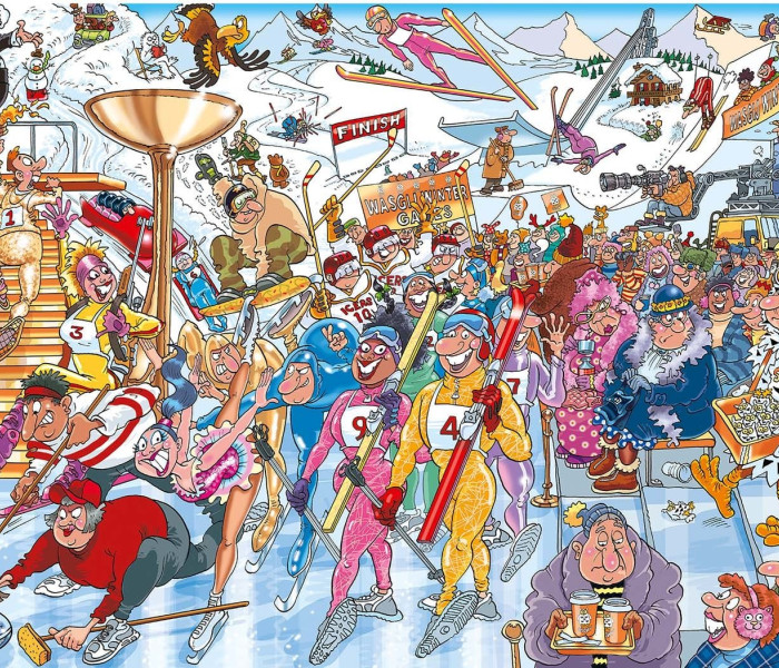 Puzzle - Jumbo - Téli Játékok! - WASGIJ Puzzle