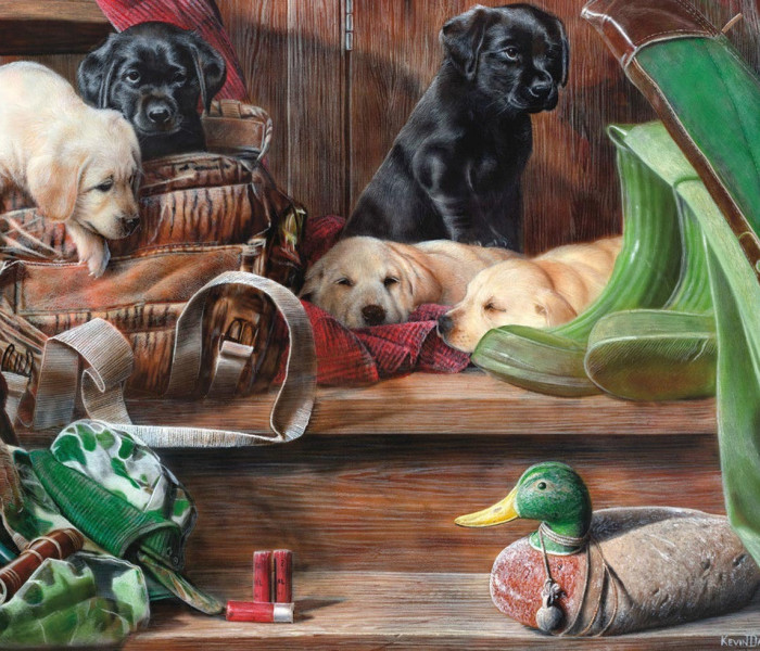 Puzzle - King - Kiskutyák a lépcsőn