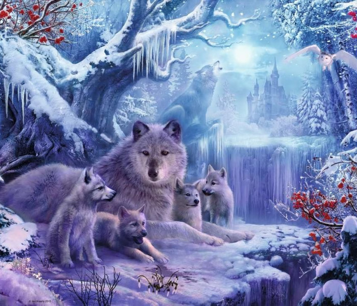 Puzzle - Ravensburger - Téli farkasok