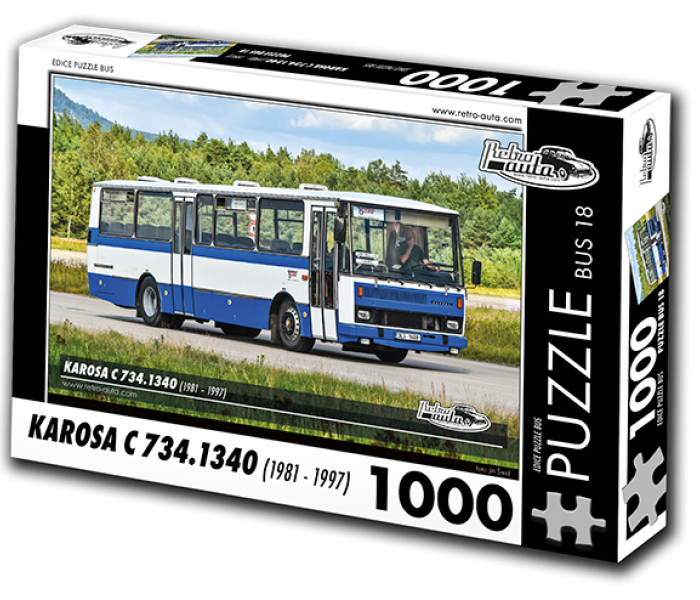Puzzle - Retro-auta - Busz Karosa C 734.1340 (1981-1997)
