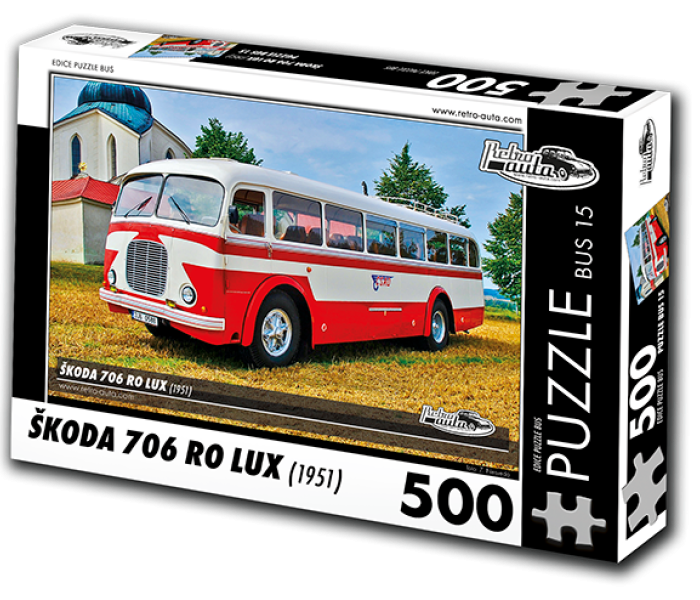 Puzzle - Retro-auta - Busz Škoda 706 RO LUX (1951)