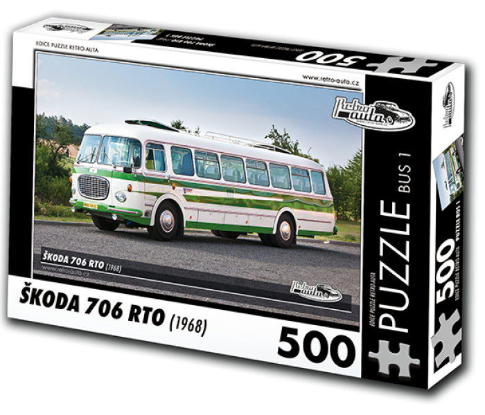 Puzzle - Retro-auta - Busz Škoda 706 RTO (1968)