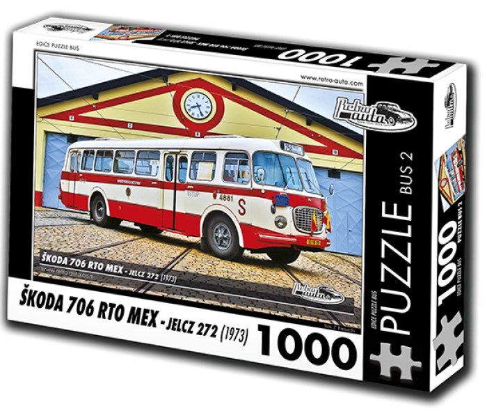 Puzzle - Retro-auta - Busz Škoda 706 RTO MEX (1973)