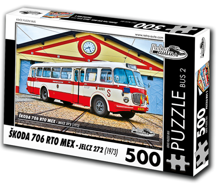 Puzzle - Retro-auta - Busz Škoda 706 RTO MEX (1973)