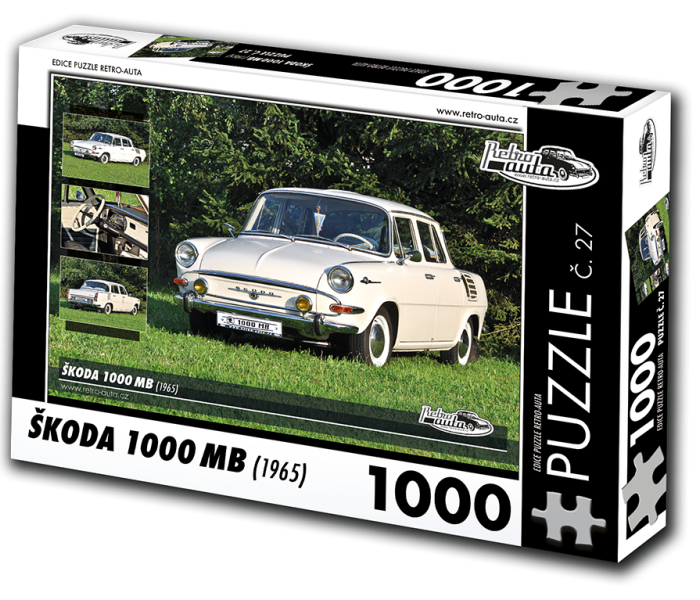 Puzzle - Retro-auta - Puzzle Skoda 1000 MB (1965)