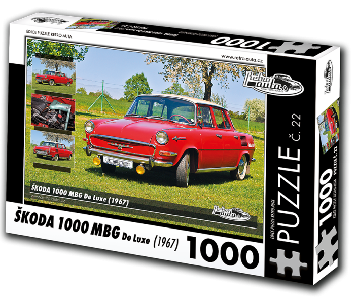 Puzzle - Retro-auta - Puzzle Skoda 1000 MBG De Luxe (1967)
