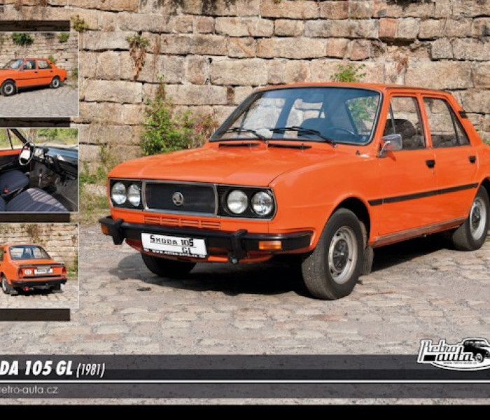 Puzzle - Retro-auta - Puzzle Skoda 105 GL (1981)