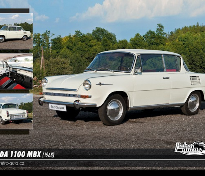 Puzzle - Retro-auta - Puzzle Skoda 1100 MBX (1968)