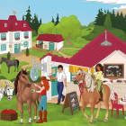 Puzzle - Schmidt - Egy lófarmon + figura
