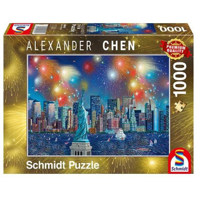 Tűzijáték a Szabadság-szobor felett