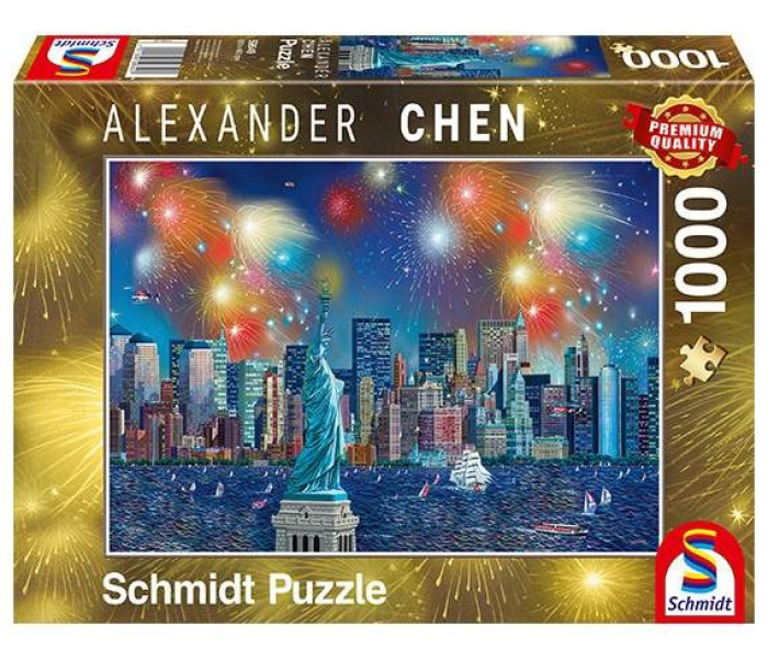 Puzzle - Schmidt - Tűzijáték a Szabadság-szobor felett