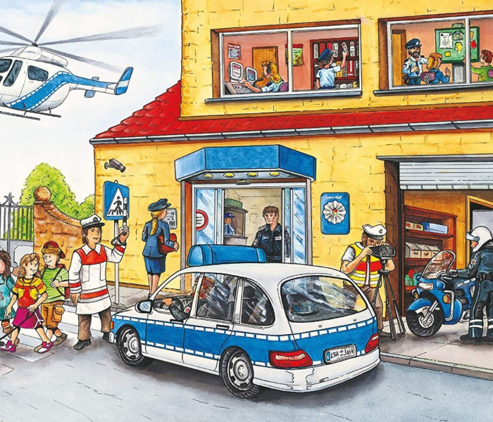 Puzzle - Schmidt - Rendőrségi helikopter + helikopter modell