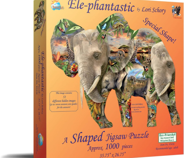 Puzzle - Sunsout - Elefántok