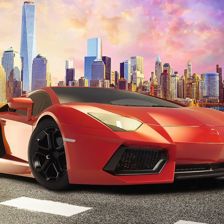 Jízda při západu slunce