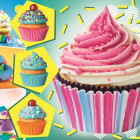 Puzzle - Trefl - Színes sütemények - Panoramatikus Puzzle