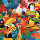 Puzzle - Trefl - Színes madarak