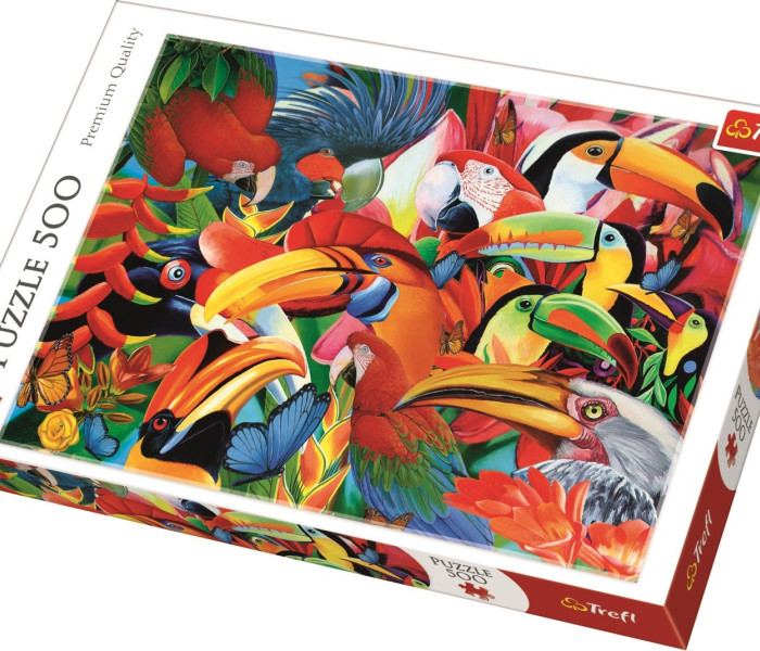 Puzzle - Trefl - Színes madarak