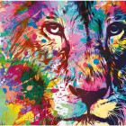 Puzzle - Trefl - Színes oroszlán