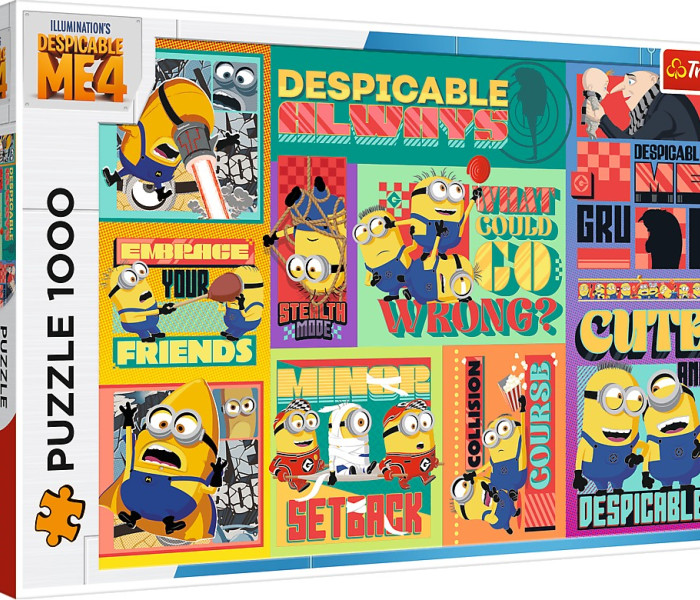 Puzzle - Trefl - Gru 4: Gru és a minionok