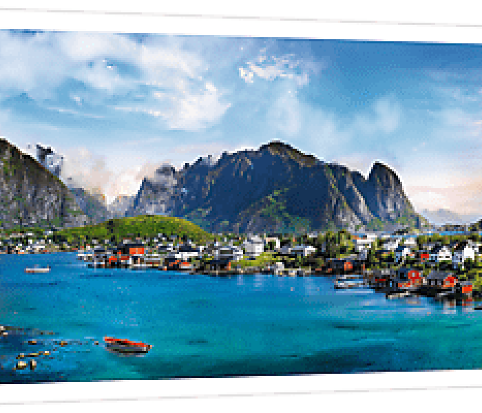 Puzzle - Trefl - Lofoten, Norvégia - Panoramatikus Puzzle